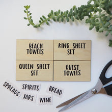 Load image into Gallery viewer, Laundry Organisation, Pantry Organisation, Custom Labels- Love and Labels