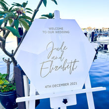 Load image into Gallery viewer, Personalised Acrylic Hexagon 600mm - Love and Labels