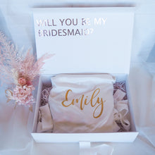 Load image into Gallery viewer, bridesmaid gift boxes, bridesmaids gifts, personalised robe - love and labels