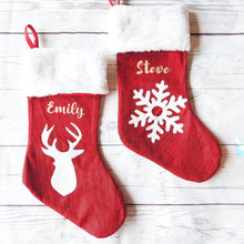 Load image into Gallery viewer, christmas stocking personalised, Personalised Christmas Stocking, santa sack australia - Love and Labels