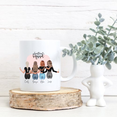 Personalised Customisable Besties Squad Mug - Love and Labels
