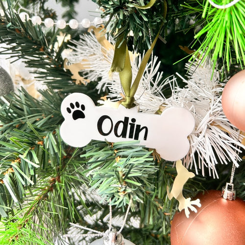 Personalised Dog Bone Ornament - Love and Labels