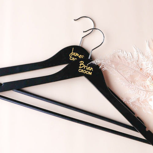 Personalised Groom Hangers - Love and Labels