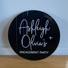 Load image into Gallery viewer, signage for birthday, engagement party signage, welcome signage, acrylic signage - Love and Labels