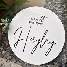 Load image into Gallery viewer, Personalised Round Acrylic Circle - Love and Labels