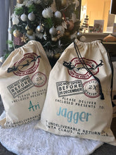 Load image into Gallery viewer, Personalised Santa Sack - Express Delivery Design - Love and Labels