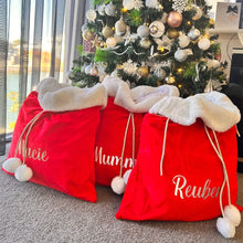 Load image into Gallery viewer, Personalised Santa Sacks - Velvet - Love and Labels
