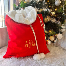 Load image into Gallery viewer, Personalised Santa Sacks - Velvet - Love and Labels