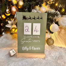 Load image into Gallery viewer, Personalised Sleeps until Christmas Sign - Love and Labels
