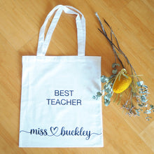 Load image into Gallery viewer, custom tote bag,Teacher gifts Australia, teacher gifts - love and labels- love and labels