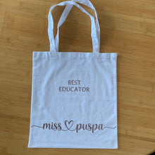 Load image into Gallery viewer, custom tote bag, teacher appreciation gift, teachers gift - love and labels