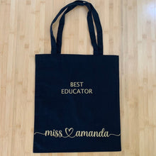 Load image into Gallery viewer, custom tote bag, teacher appreciation gift, teachers gift - love and labels