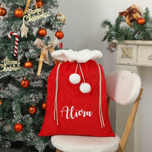 Load image into Gallery viewer, Personalised Traditional Red Santa Sack - Love and Labels