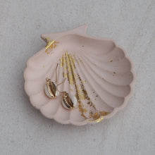 Load image into Gallery viewer, mermaid dish, shell trinket dish handmade in australia - love and labels