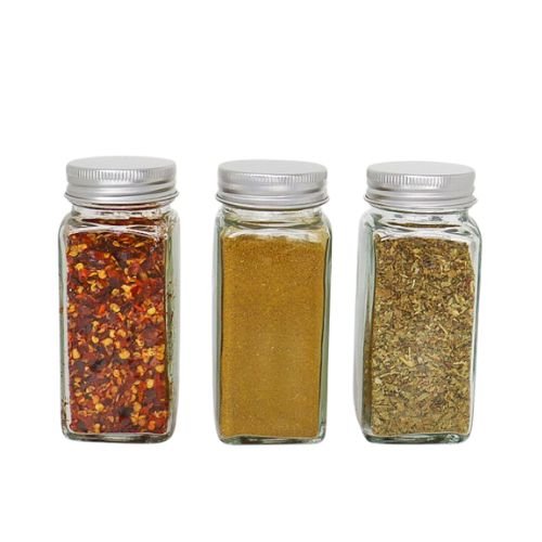 Tall Glass Spice Jars with Shaker - Love and Labels