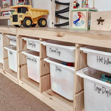 Load image into Gallery viewer, toy storage labels for kids playroom, torfast labels - love and labels