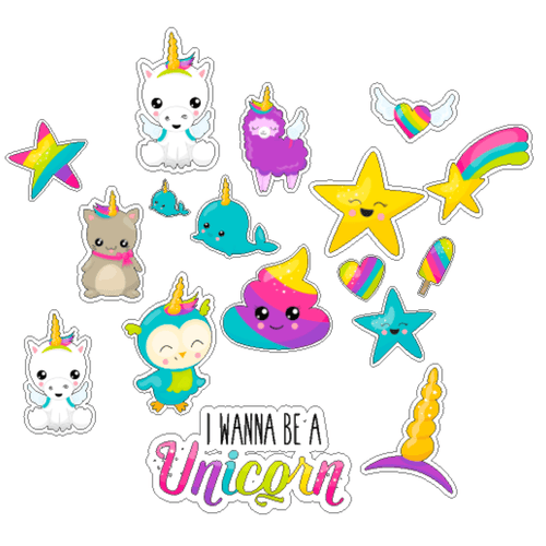 Unicorn Stickers, Printed stickers for kids - Love and Labels