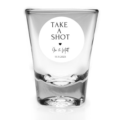 Wedding favour Stickers - Take a Shot - Love and Labels