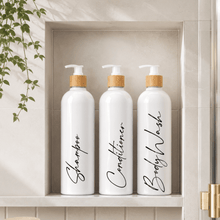 Load image into Gallery viewer, 1L Refillable Bathroom Bottles - Love and Labels
