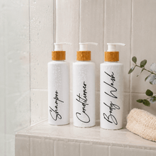 Load image into Gallery viewer, 250ml Travel Sized Refillable Bottles, Custom Labels - Love and Labels
