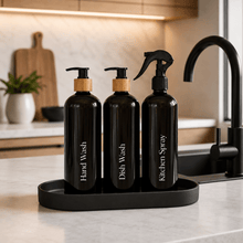 Load image into Gallery viewer, 500ml Refillable Kitchen Bottle Pump and Spray Set - Love and Labels
