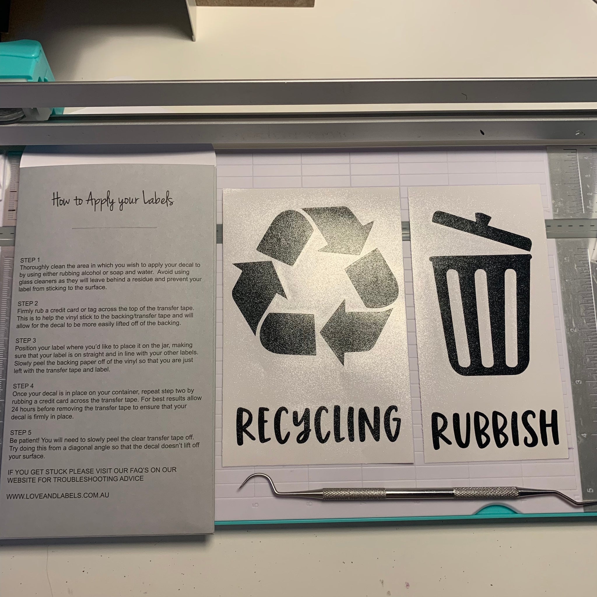 Rubish Labels Bin Labels, Recycling Bin Stickers - Love and Labels