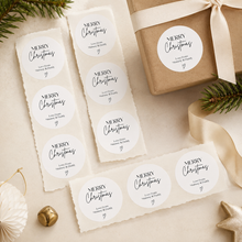 Load image into Gallery viewer, Personalised Christmas Stickers | Modern Minimalist Design
