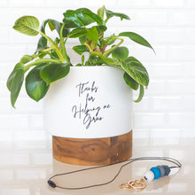 Load image into Gallery viewer, teacher gifts australia plant pot decal thanks for helping me grow
