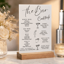 Load image into Gallery viewer, A4 Acrylic Bar Menu Sign - Love and Labels
