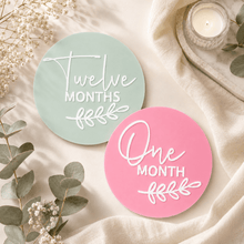 Load image into Gallery viewer, Acrylic Baby Milestone Discs - 12 Month Set - Love and Labels
