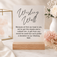 Load image into Gallery viewer, Acrylic Wishing Well Sign in A4 or A5 - Love and Labels
