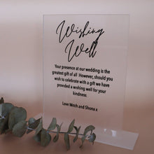 Load image into Gallery viewer, wedding and event signage Mandurah, wishing well sign for wedding
