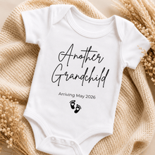 Load image into Gallery viewer, Another Grandchild Arriving Personalised Baby Announcement Onesie - Love and Labels
