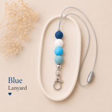 Load image into Gallery viewer, Blue Teacher Lanyards | Personalised Silicone Beaded Lanyards - Love and Labels
