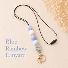 Load image into Gallery viewer, Blue Teacher Lanyards | Personalised Silicone Beaded Lanyards - Love and Labels
