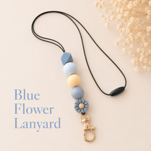 Load image into Gallery viewer, Blue Teacher Lanyards | Personalised Silicone Beaded Lanyards - Love and Labels
