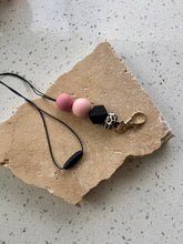 Load image into Gallery viewer, Blush pink, black and Leopard print Lanyard - Love and Labels
