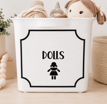 Load image into Gallery viewer, Bordered Toy Storage Labels - Love and Labels
