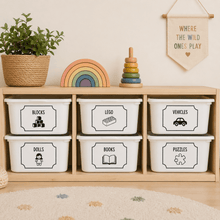 Load image into Gallery viewer, Bordered Toy Storage Labels - Love and Labels
