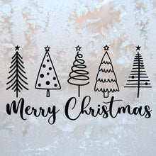Load image into Gallery viewer, Christmas Window Signage - Merry Christmas Trees - Love and Labels
