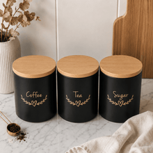 Load image into Gallery viewer, Coffee Tea Sugar Labels for Kitchen Canisters - Love and Labels
