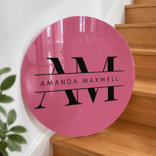 Load image into Gallery viewer, Custom Round Acrylic Business Sign with Logo | 500mm - Love and Labels
