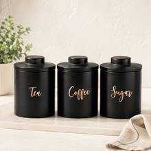 Load image into Gallery viewer, Custom Tea Coffee &amp; Sugar Canister Labels - Love and Labels
