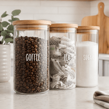 Load image into Gallery viewer, Custom Tea Coffee &amp; Sugar Canister Labels - Love and Labels
