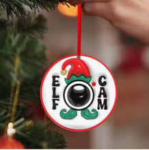 Load image into Gallery viewer, Elf Cam Bauble – Santa’s Elf Tracker Christmas Ornament - Love and Labels
