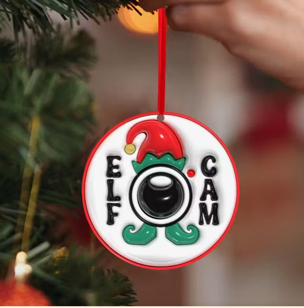 Elf Cam Bauble – Santa’s Elf Tracker Christmas Ornament