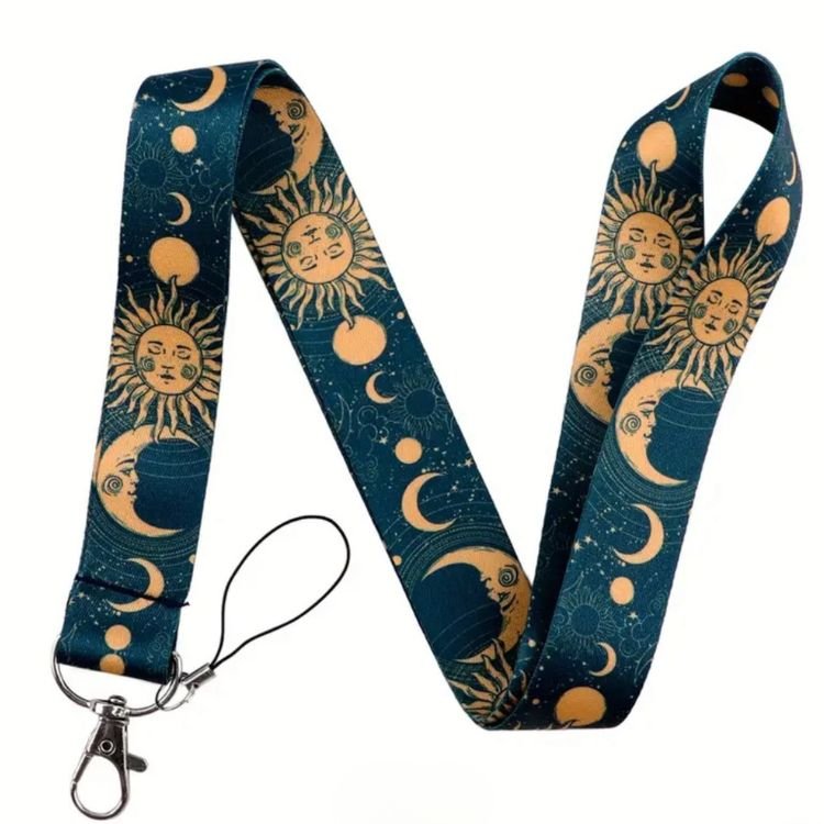 Fabric Lanyard - Celestial Design - Love and Labels