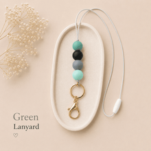 Load image into Gallery viewer, Green Beaded Lanyards | Silicone Lanyards - Love and Labels
