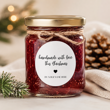 Load image into Gallery viewer, Personalised Handmade with Love this Christmas Stickers

