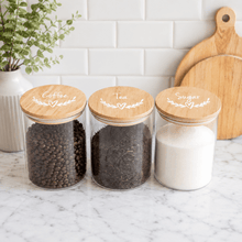 Load image into Gallery viewer, Love Heart Canister Labels - Love and Labels
